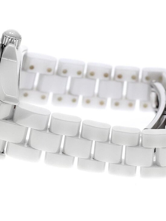CHANEL J12 H0967 Diamond Bezel White Ceramic Date Quartz Ladies Watch_947265 main image 5